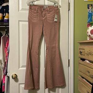 Free People Pink Flare Jeans